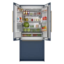 36 In. Panel Ready French Door Refrigerator With Ice maker, water dispenser, Frost Free . 19.6 total cubic - Thumbnail 4