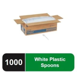 Dixie Heavy-Weight Disposable Plastic Spoon, TH217, 1,000 Count - Thumbnail 1