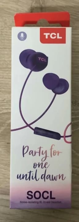 RHEA- Tcl Socl300Pp 3.5Mm Jack In Ear Wired Headphones - Purple - Thumbnail 1