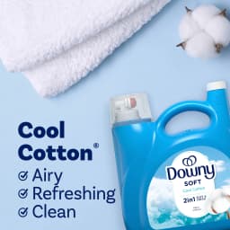 Downy Liquid Laundry Fabric Softener and Conditioner, Cool Cotton Scent, 140 fl oz, 190 Loads - Thumbnail 7