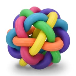 Multipet Nobbly Wobbly Rubber Ball Dog Toy, Multicolor, 4 inches - Thumbnail 3
