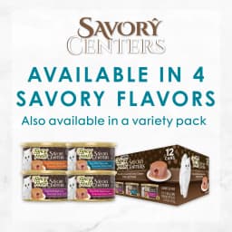 Purina Fancy Feast Savory Centers Pate Adult Wet Cat Food with Tuna and a Gravy Center, 3 oz Can - Thumbnail 6