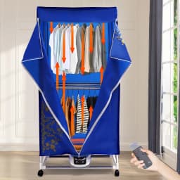 Electric Portable Clothes Dryer Travel Dryer Machine Clothes Dryer for Apartment 110v 0-240 min 1200-1500W Load Weight 30kg/66.14lbs Safety - Thumbnail 3
