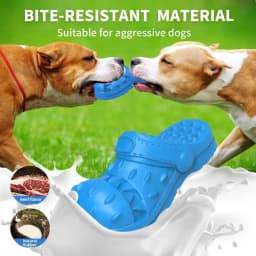 PcEoTllar Juguetes para Perros para Masticadores Agresivos de Raza Grande, Juguetes para Masticar para Perros con Forma de Pantufla y Sonido para - Thumbnail 3