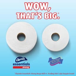 Charmin Essentials Strong Toilet Paper 12 Mega Rolls, 429 Sheets Per Roll - Thumbnail 5