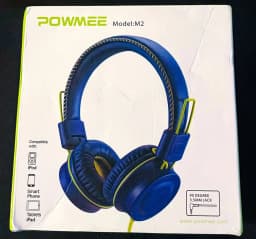 RHEA- Powmee M2 Kids Headphones Wired Headphone For Kids, Foldable, Adjustable Stereo - Thumbnail 2