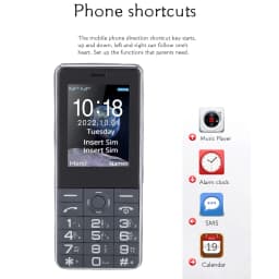 NFTIGB Unlocked Cell Phone 2G Dual SIM Big Key Basic Phone with 2.4 Inch Color Screen SOS Emergency Call Loud Speaker Black Gray Elderly Friendly Back-up Mobile Device 4.9 inches / 12.5 cm - Thumbnail 9