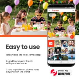 Jazeyeah 10.1 inch Digital Picture Frame 32GB Memory Wood Wifi Smart Frameo Digital Frame IPS Touch Screen Share Photos and Videos Supports Micro SD - Thumbnail 3