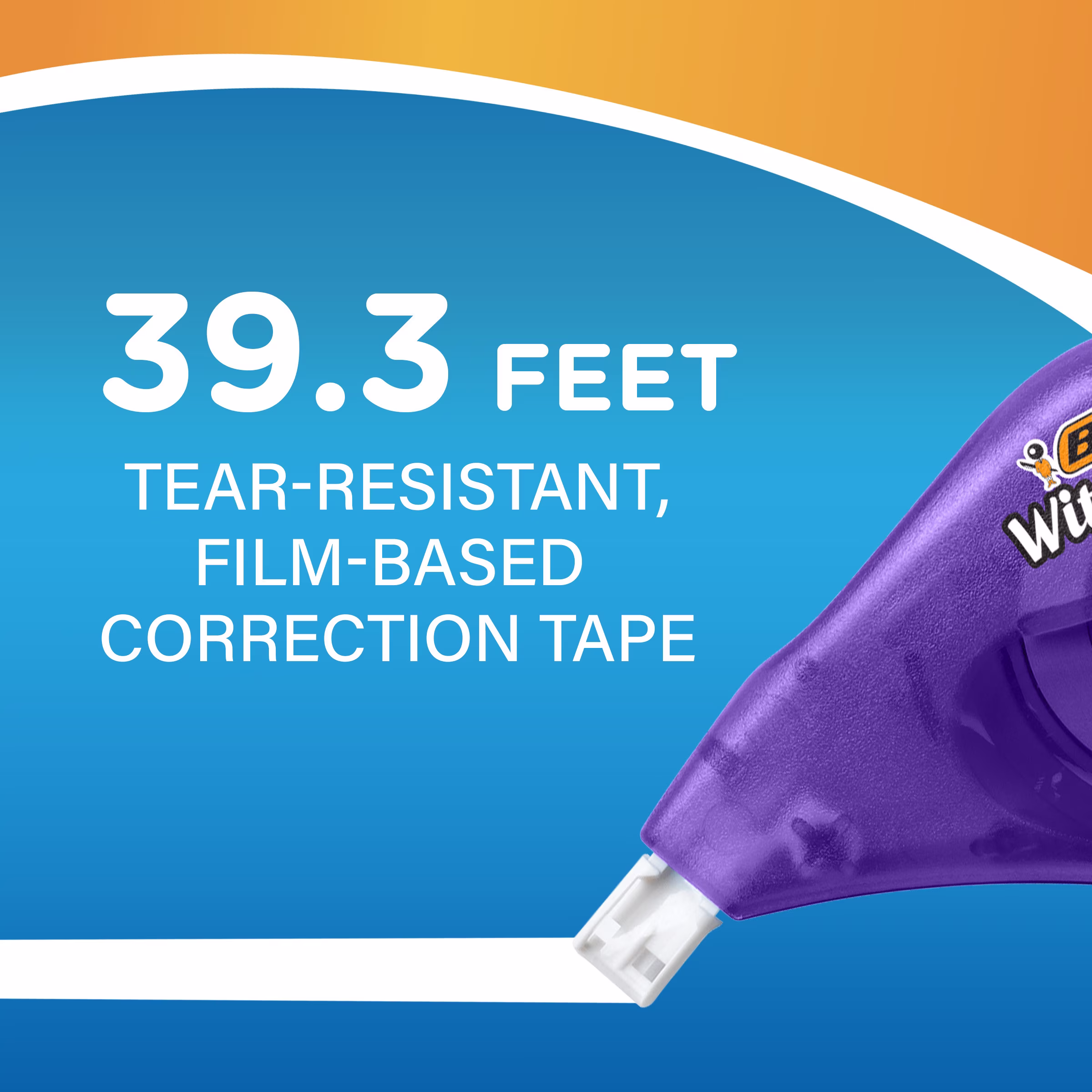 BIC Wite-Out EZ Correct Correction Tape, Writing Supplies, 39.3' Tape, White, 1-Count - Thumbnail 6