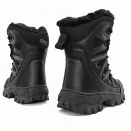Stepedia Botas de Nieve Impermeables para Hombre, Cálidas, Aisladas, con Forro de Piel Sintética, a Media Pantorrilla, Botas de Invierno para Exteriores, Negro - Thumbnail 7