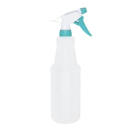 Mainstays Plastic Clear Spray Bottle with Teal Lid and Nozzle, 28 oz - Thumbnail 2