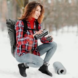 Ecetana Women Snow Boots Winter Shoes Slip On Boots for Women Waterproof Booties Comfortable Outdoor Anti Slip Shoes - Thumbnail 3