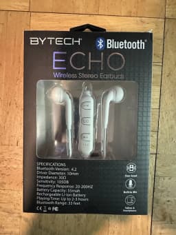 RHEA- Bytech Echo Wireless Bluetooth Earbuds Brand New - Thumbnail 1