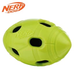 Nerf Dog TPR Bash Crinkle & Squeak Football Dog Toy, 6 inch - Thumbnail 6