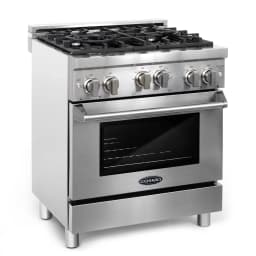 Cosmo 4 Piece Kitchen Appliance Package with 30" Freestanding Gas Range 30" Under Cabinet Range Hood 24" Built-in Integrated Dishwasher & French Door - Thumbnail 11