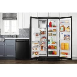 Amana ASI2175GRB 21 Cu. Ft. Black Side-by-Side Refrigerator - Thumbnail 4