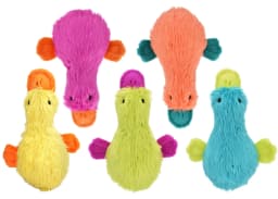 Multipet Plush Mini Duckworth Dog Toy with Squeaker, 4 inches, Assorted Colors - Thumbnail 1