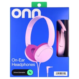 onn On-Ear Headphones with 3.5 mm Connector, Pink - Thumbnail 6