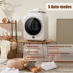 Auertech 850W, 1.6 Cu.ft. Portable Cloth Dryer Electric Compact Laundry Dryer, Stainless Steel Tub - Thumbnail 4