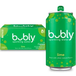 bubly Sparkling Water, Lime, Zero Sugar & Zero Calories, Seltzer Water, 12 fl oz, 8 Count - Thumbnail 1