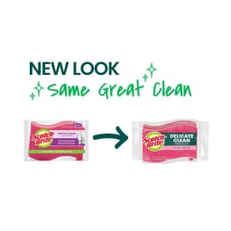 Scotch-Brite Sponge for Delicate Surfaces, Gentle Safe Clean, 3 Scrubbers - Thumbnail 2