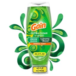 Gain EZ-Squeeze Dishwashing Liquid Dish Soap, Original Scent, 24.30 fl oz - Thumbnail 3