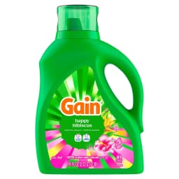 Gain Laundry Detergent Liquid, Now with Odor Defense, Happy Hibiscus Scent, 81 fl oz, 61 Loads - Thumbnail 12