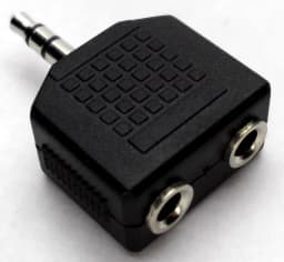 KLYNE- Lot Of 2 - New 3.5Mm Stereo Cable Splitter 1/8" Audio Headphone Jack Y Adapter - Thumbnail 2