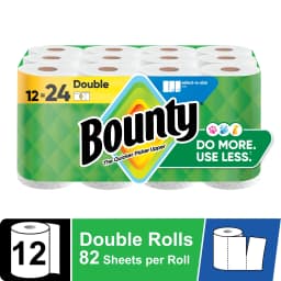 Bounty Paper Towels Select-A-Size White, 12 Double Rolls, 82 Sheets per Roll - Thumbnail 1