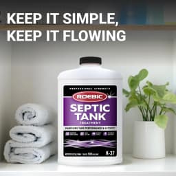 Roebic K-37 Liquid Septic Tank Treatment, Drain Clog Remover with Bacteria Enzymes, Safe for Bathroom Toilet, Treats 500 Gallons, 32 Fl Oz - Thumbnail 5