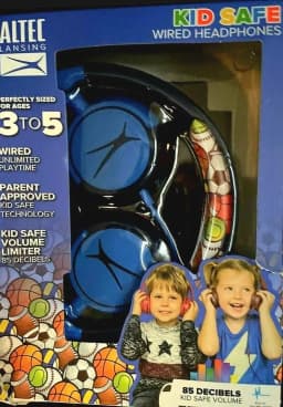 RHEA- Altec Lansing Kid Safe Wired Headphones - Boys, Ages 3-5 Blue - Thumbnail 1