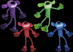 Multipet Loofa Dog Toy w/ Rope Body, Assorted, 11" - Thumbnail 2