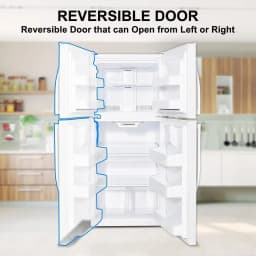 Smad 18 Cu ft Refrigerator 30" Top Freezer Thermostat Garage/Office/Kitchen Stainless Steel - Thumbnail 8