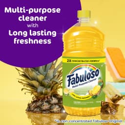 (2 pack) Fabuloso 2X Multi-Purpose Cleaner, No Rinse Floor Cleaner, Long-Lasting Freshness, Pineapple Scent, 56 fl oz - Thumbnail 4