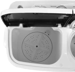 HomGarden 13lbs 2 in1 Compact Top-Load Washing Machine, Mini Twin Tub W/Wash & Spin Dry Cycle, White - Thumbnail 4