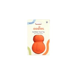 Oodles Durable Rubber Orange Fillable Interactive Dog Treater, Medium - Thumbnail 2