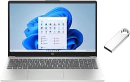 HP 15.6 inch FHD Laptop | Intel Core i3-N305 Processor | Intel UHD Graphics| Fingerprint | Silver | 8GB RAM | 256GB SSD - Thumbnail 1