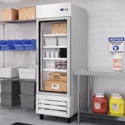 27 in. Commercial One Glass Door Convertible Reach-In Refrigerator/Freezer with 23 Cu. Ft. Capacity in Stainless Steel, ETL Listed (KM-RIC-1DGD) - Thumbnail 4