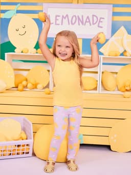 Garanimals Newborn, Baby & Toddler Girl Cotton Pull-on Leggings, Sizes 0M–6T, Single & 3-pack - Thumbnail 2