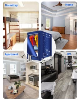 KASYDoFF Portable Clothes Dryer, 1600W-110V Clothes Dryer, 67Inch -3 Tier Foldable Clothes Dryers Rack, Energy Saving Portable Dryer for Apartment - Thumbnail 6