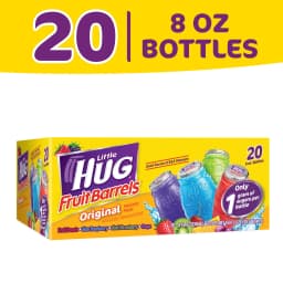 Little HUG Fruit Barrels, Original, Shelf Stable Kids Drinks Variety pack, 20 count, 8 fl oz bottles - Thumbnail 1