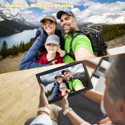 GCZ 15.6 inch Large WIFI Digital Photo Frame with 1080P IPS Full HD Touchscreen Share Photos and Videos Instantly via FRAMEO App, SD Card USB Support - Thumbnail 2