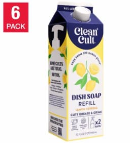Cleancult Liquid Dish Soap, Lemon Verbena, 32 fl oz, 6-count - Thumbnail 1