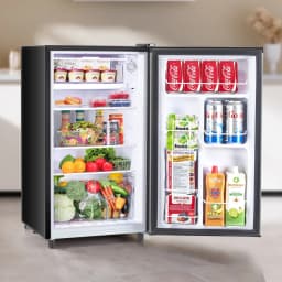 Nextay Mini Fridge for Bedroom 3.2 Cu.Ft Small Refrigerator with Freezer for Dorm Office,Silver - Thumbnail 1