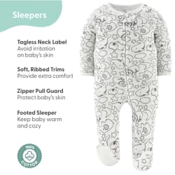 The Peanutshell Unisex Animals and Insects Cotton Layette Gift Set, Baby Clothes Essentials, 30-Piece - Thumbnail 3