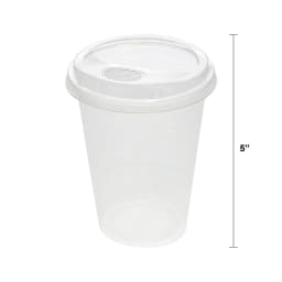Great Value Disposable Plastic Cups and Lids, Clear, 16 oz, 25 Count, (Cup and Lid Combo) - Thumbnail 6