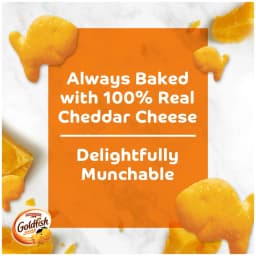 Goldfish Cheddar Cheese Crackers, Snack Packs, 1 oz, 12 Count Multi-Pack Tray - Thumbnail 4