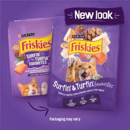 (2 pack) Purina Friskies Surfin and Turfin Favorites Dry Cat Food Flavors of Chicken, Whitefish, Salmon and Filet Mignon, 16 lb Bag - Thumbnail 3