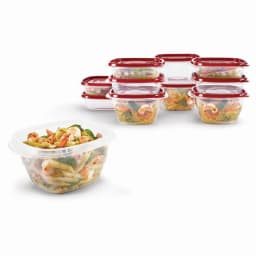 Rubbermaid TakeAlongs Food Storage Containers, 10 Piece Set, Red - Thumbnail 3