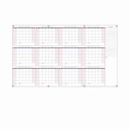Large Dry Erase Calendar for Wall,Yearly Wall Calendar Dry Erase, 34" x 59", 12-Month Undated Blank Calendar Planner, Reusable Laminated Task - Thumbnail 2